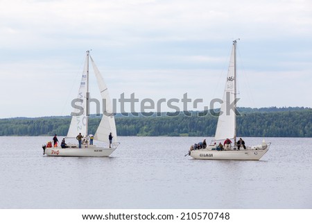 Perm, Russia - June 28,2014. Sailing regatta \