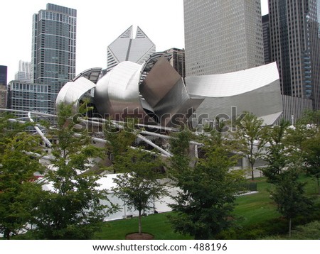 Concert hall in Millennium Park, Chicago