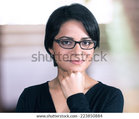 young Latina model with a pensive face