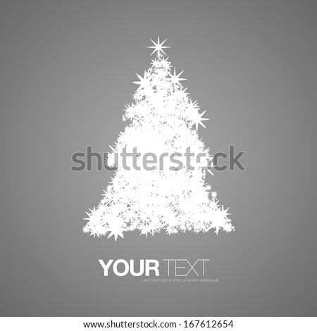 Abstract white snowflakes pattern christmas tree design Eps 10 vector illustration Abstract white snowflakes pattern christmas tree design Eps 10 vector illustration