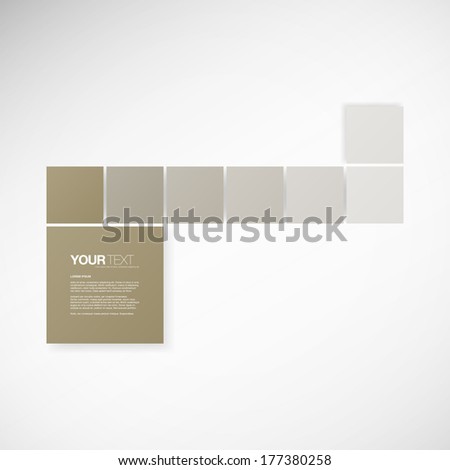 Minimal square text boxes with your text  Eps 10 stock vector illustration