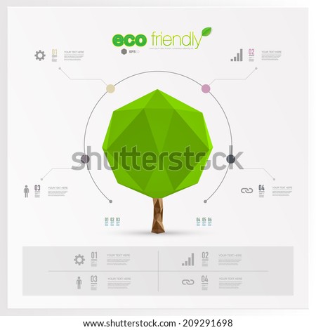 Modern infographic design with origami tree can be used for workflow layout chart number options presentation web design Eps 10 stock vector illustration Modern infographic design with origami tree can be used for workflow layout chart number options presentation web design Eps 10 stock vector illustration