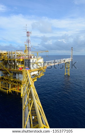 The offshore oil rig in the gulf of Thailand The offshore oil rig in the gulf of Thailand