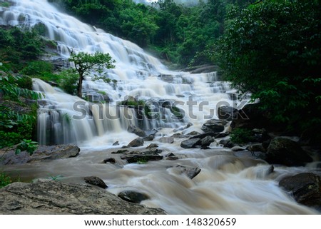 Mae Ya waterfall is biggest waterfall in Chiang Mai,Thailand