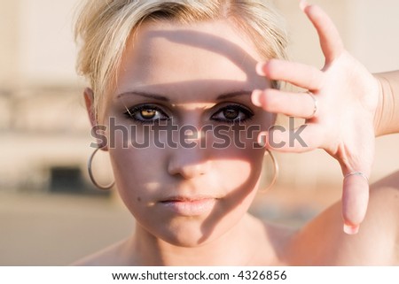 mysterious woman eyes