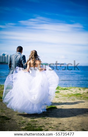stock photo : wedding couple