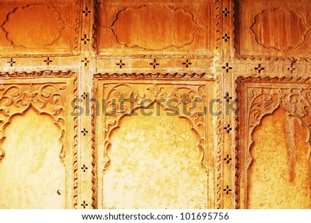 Architectural detail of Mandir Palace, Jaisalmer, India, Asia