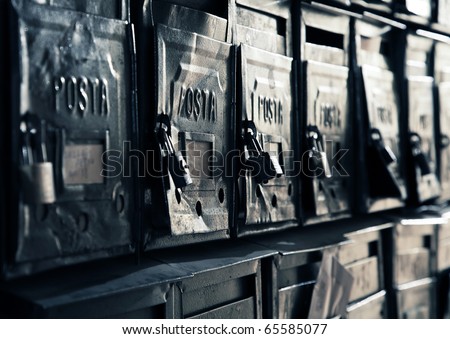 Old postal boxes