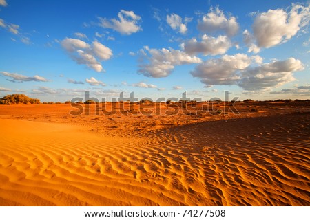 stock photo Clouds over Sahara Desert Africa