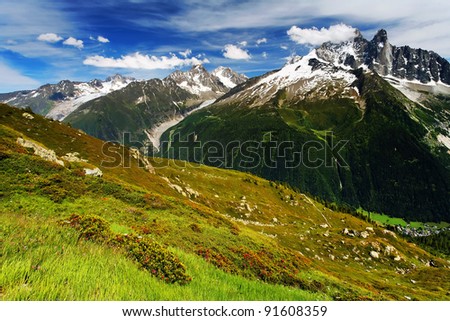Haute Savoie Mountain landscape, France, Europe