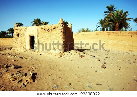 Berber house in Sahara Desert, Africa