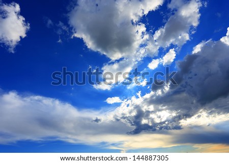 Background of storm clouds before a thunder-storm