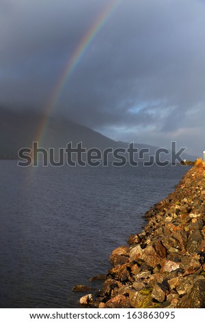 Rainbow in Highlands, Scotland, Europe