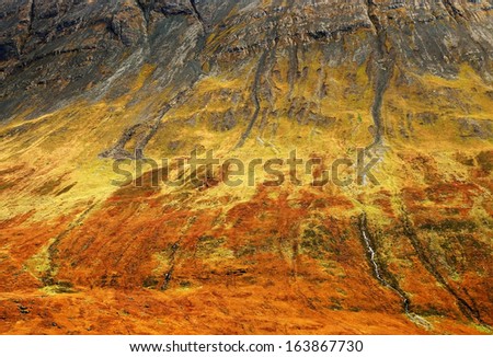 Abstract mountain background in Highlands, Scotland, Europe