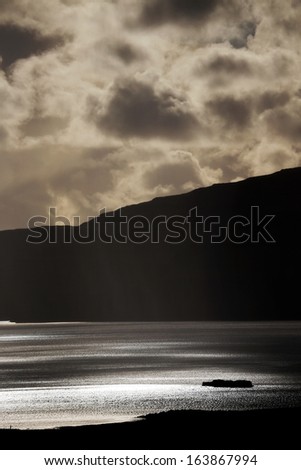 Abstract landscape in Highlands, Scotland, Europe