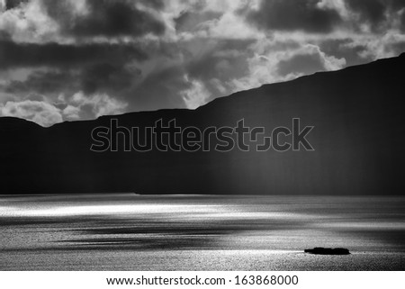 Abstract landscape in Highlands, Scotland, Europe