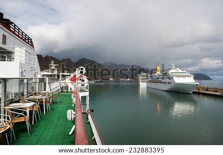 Cruise ship in Tenerife,Can ary Islands, Spain