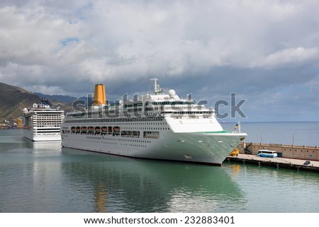 Cruise ship in Tenerife,Can ary Islands, Spain