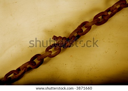Old chain macro in sepia