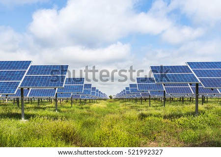 photovoltaics in solar power station  energy from natural