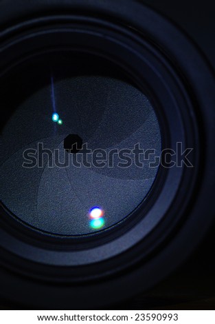 closeup macro shot of a photographic lens