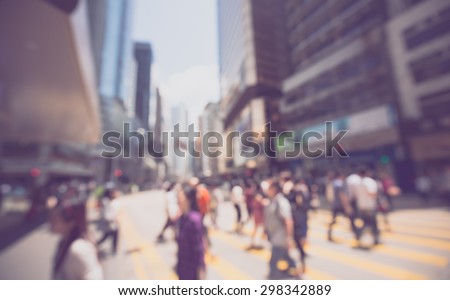 Blurred background - crowded people in the city