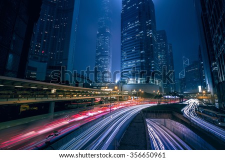 Hong Kong Central District night scenes 2015