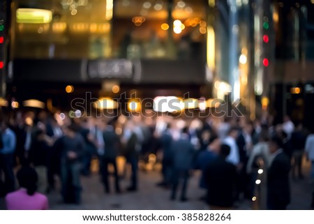 Bokeh images of business people lifestyle after work