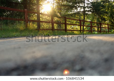 Fence by a country road, Sweden.