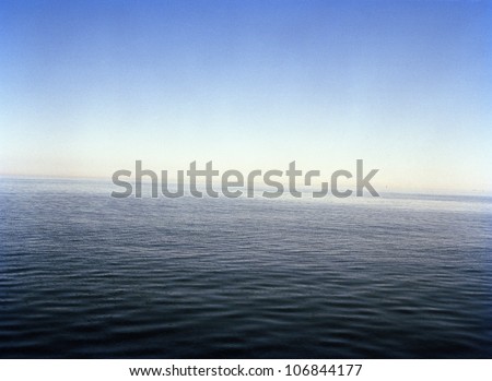 Blue sky and open sea, Sweden.