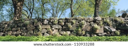 Stone fence in Sweden
