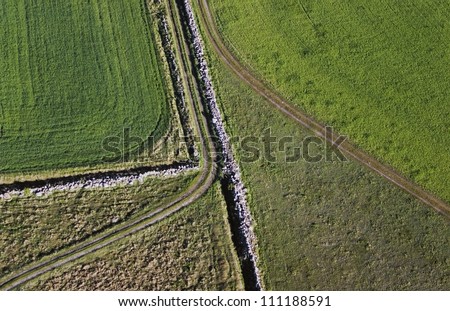 Rural road from above