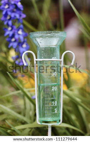 A rain gauge