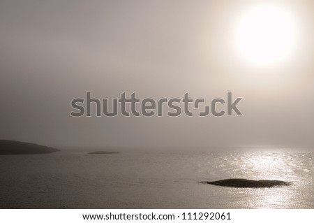 Fog over the sea, Sweden