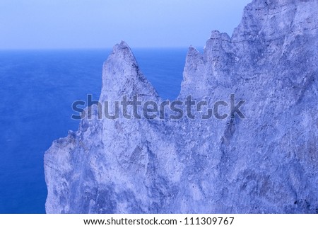 Cliffs by the sea, Denmark