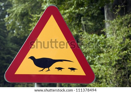Sign warning of animals might cross the road, Sweden