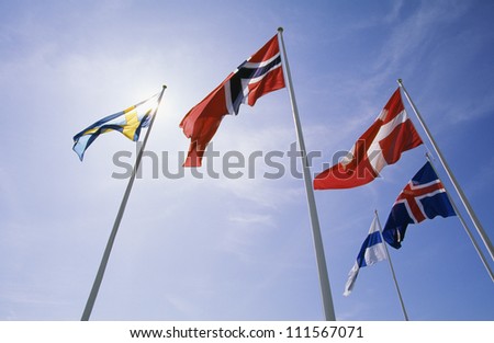 Flag of the Nordic countries in Europe