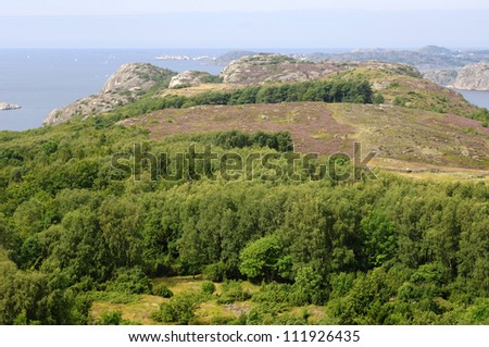 View over a nature reserve in the archipelago, Sweden