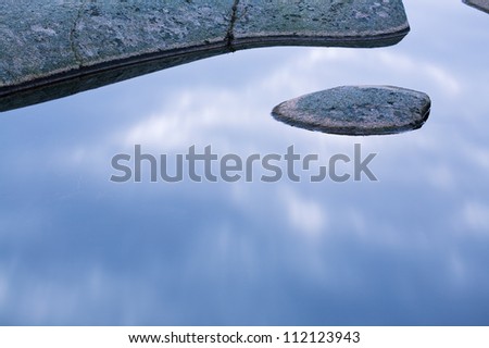 Sky reflecting in water