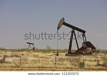 Oil pumps in desert