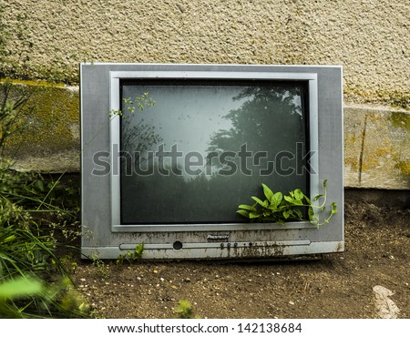 Broken TV conquered by plants/End of manipulation/