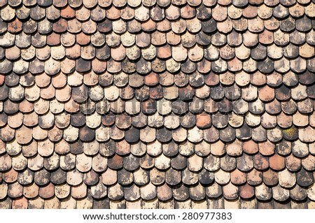 Old red roof tiles