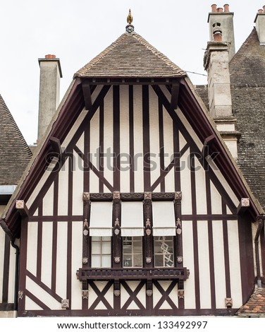 Timber frame building in Deauville, France