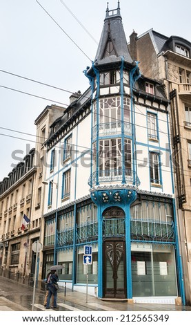 Art Nouveau style building in Nancy, France