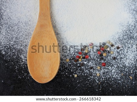 Cooking background sifted flour ingredients