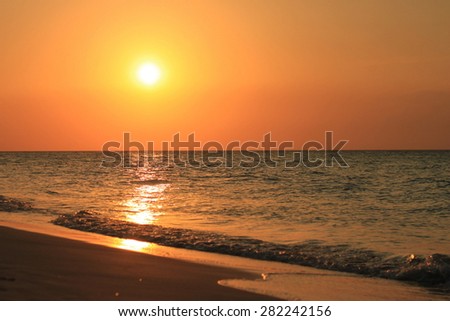 Sunset at Atlantic Ocean in Cuba
