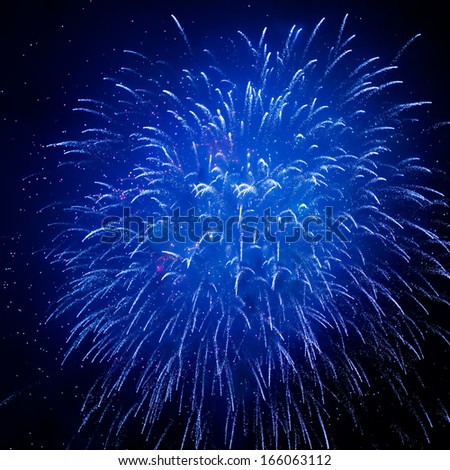 colorful fireworks against night background for new year celebration