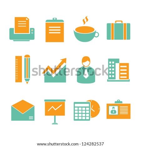 business, office icon set