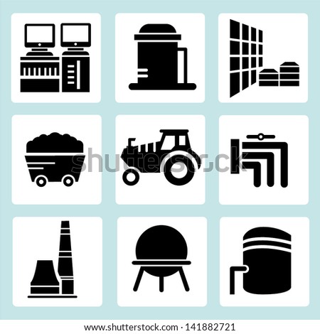 industrial icons set industrial icons set
