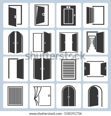 door icons set door icons set